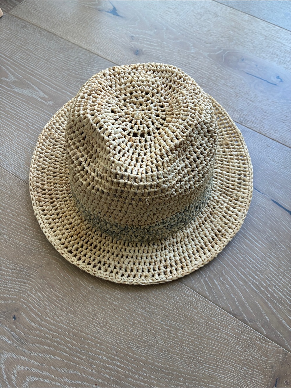 Woven Straw Fedora Hat - Natural